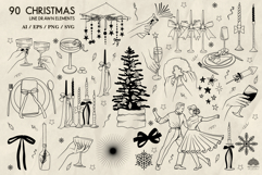 Christmas Doodle Elements Svg Png Eps Product Image 3