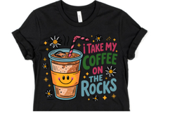 I take my Coffee on the rocks Svg | Svg Cut File | Shirt Svg Product Image 1