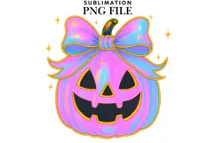 Pink pumpkin png design for T-shirts Product Image 1