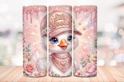 Cute Goose 20 OZ Skinny Tumbler Wrap Sublimation Png. Product Image 4