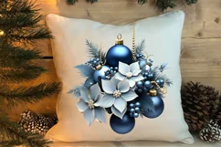 Blue Christmas Ornaments Clipart, Christmas PNG Product Image 4