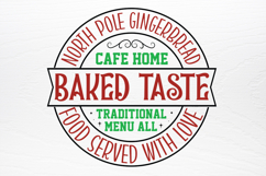 Christmas Gingerbread Round Sign SVG Product Image 4