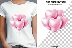 Valentine balloons png design for T-shirts Product Image 4