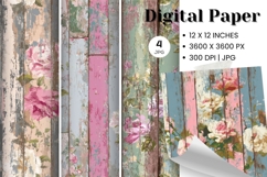 Flower Pattern Background Wallpaper Digital Paper_1 Product Image 1