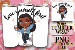 Cheerful evenings 20oz tumbler wrap, Love Woman Product Image 1