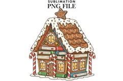 Bookish Christmas png design for T-shirts Product Image 1