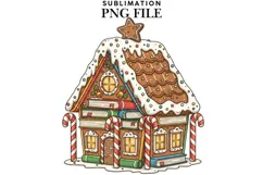 Bookish Christmas png design for T-shirts Product Image 1