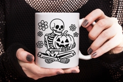 Spooky Skeleton Svg, Pumpkin Skeleton Svg, Spooky Vibes Svg. Product Image 4