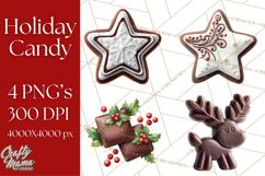 Christmas Candy Clipart PNG, Realistic Holiday Treats Product Image 1