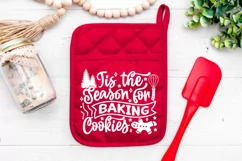 Tis the season for baking cookies SVG, Christmas Pot Holder Product Image 3