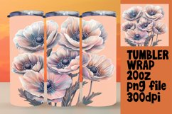 Beautiful Watercolor Floral Tumbler Wrap Design 20oz Product Image 1