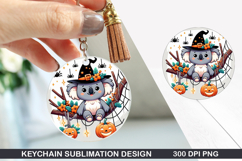 Koala Keychain Sublimation - Koala Keychain PNG Design Product Image 1