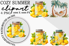 Whimsical Cozy Summer Clipart, Summer Vacation Clipart, Product Image 1