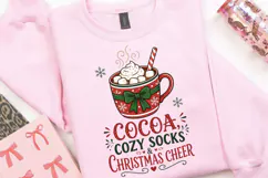 Hot Cocoa Christmas PNG, Cocoa Cozy Socks And Christmas Product Image 2