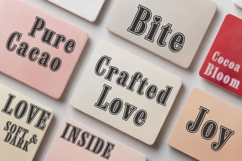 Cordavia Outline Font Playful Slab Serif with Heart Product Image 4