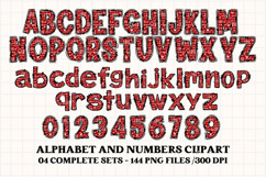 Valentine Alphabet Clip Art, valentines day letters doodle Product Image 4