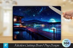 Beautiful Night Cutting Board Sublimation Design Product Image 1