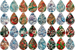 Earrings christmas sublimation, Teardrop png Product Image 4