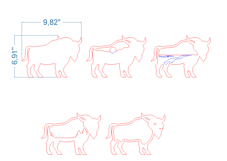 Bison SVG laser cut file for Glowforge Product Image 4