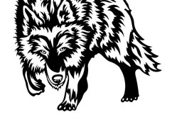 Wolf Svg/Png/Jpg/Ai/Vector predators/Wolf on the hunt Product Image 5