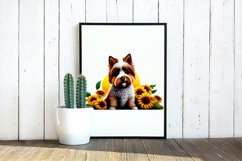 Fluffy and Hairy Sunflower Dog Sublimation Bundle - 7 PNGs Product Image 5