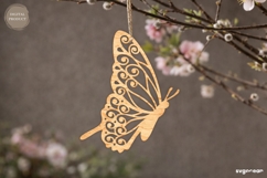 Spring Butterfly Ornaments SVG Bundle | Glowforge | Laser Product Image 4