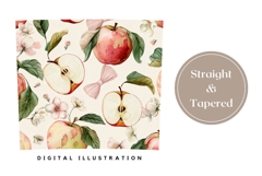 Watercolor Apples Tumbler Wrap Design, Fruits Tumbler PNG Product Image 4