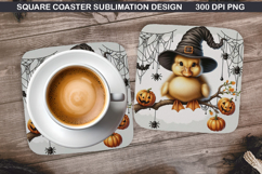 Duckling Coaster Sublimation, Halloween Coaster PNG Product Image 1