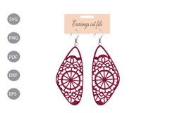 Earrings SVG Template Design Product Image 1