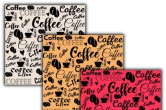coffee digital papers, Coffee pattern, Coffee background Product Image 3