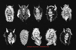 10 Bundle Dark Art Shinigami Japanese Oni God Grim Reaper Product Image 6