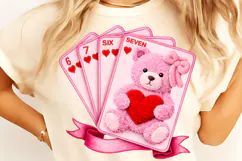 Playing Cards Valentine 6 7 PNG, Preppy 67 Six Seven PNG Product Image 4