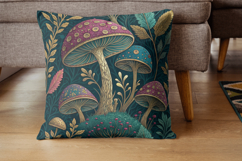 Maximalist Mushroom Tapestry Royal Pattern, Seamless Pattern Product Image 4