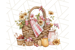 Cottagecore Kitchen Clipart, Vintage Country Floral Kitchen Product Image 4