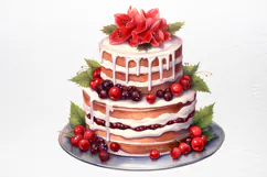 Christmas Cake Sublimation Clipart PNG Product Image 4