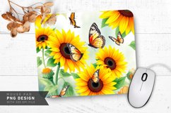 Artistic Sunflower Design Mouse Pad PNG Design Product Image 1
