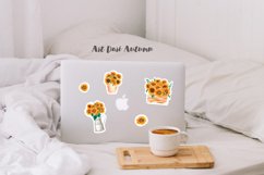 Sunflowers Stickers | Printable Watercolor flowers stickers Product Image 5