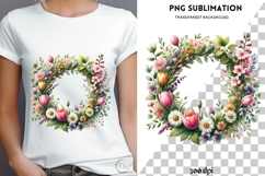 Spring wreath png design for T-shirts Product Image 4