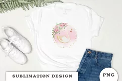 Princess Swan Floral PNG Product Image 4