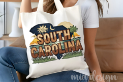 South Carolina State PNG, Vintage Palmetto Deer Sublimation Product Image 4