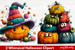 Whimsical Halloween Clipart ,Hand-Drawn Fall Holiday Product Image 1