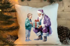 Christmas Purple Santa Claus Sublimation, Christmas PNG Product Image 4