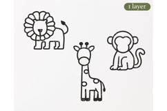 Safari Animal SVG Bundle laser cut file, Set of 10 Jungle Product Image 5