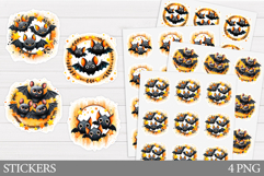 Bat Sticker Printable. Halloween Sticker Design Product Image 1