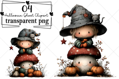 Halloween Ghost Clipart Watercolor PNG Product Image 1