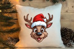 Christmas Reindeer Sublimation Clipart, Christmas SVG Product Image 4