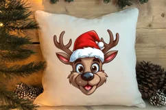 Christmas Reindeer Sublimation Clipart, Christmas SVG Product Image 4