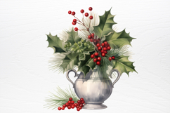 Winter Christmas Greenery Clipart PNG Product Image 4
