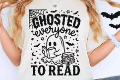 Ghosted Everyone To Read Svg, Ghost Reading Svg, Books Svg. Product Image 5