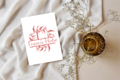 Vine Velvet Split Monogram - Botanical Split Serif Font Product Image 3